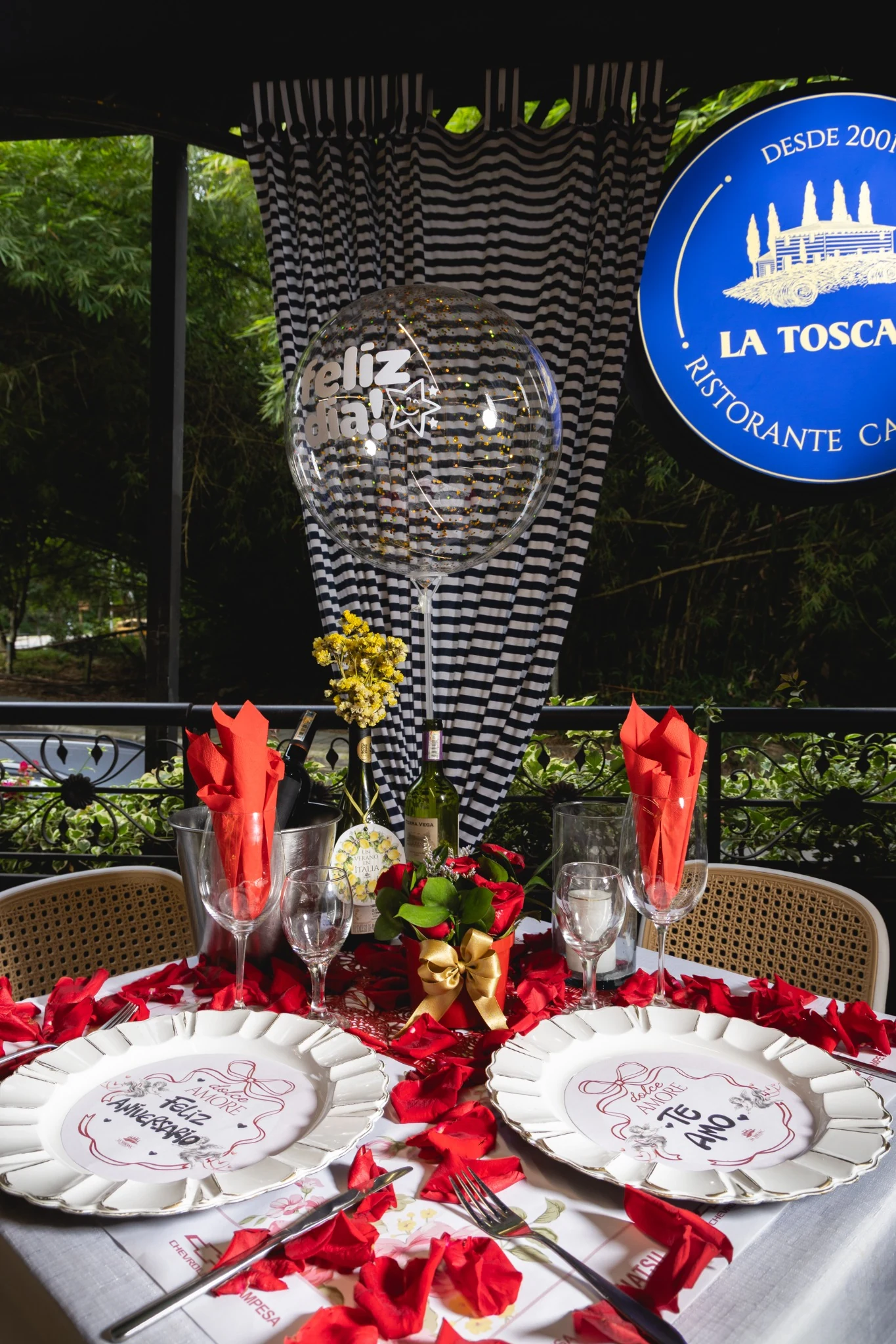 Cena romántica Toscana